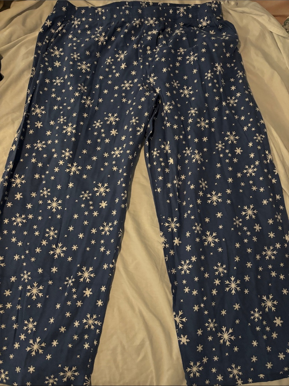 GAP Men’s XXL Snowflake Pajama Pants Blue 100% Cotton NWT Holiday Lounge